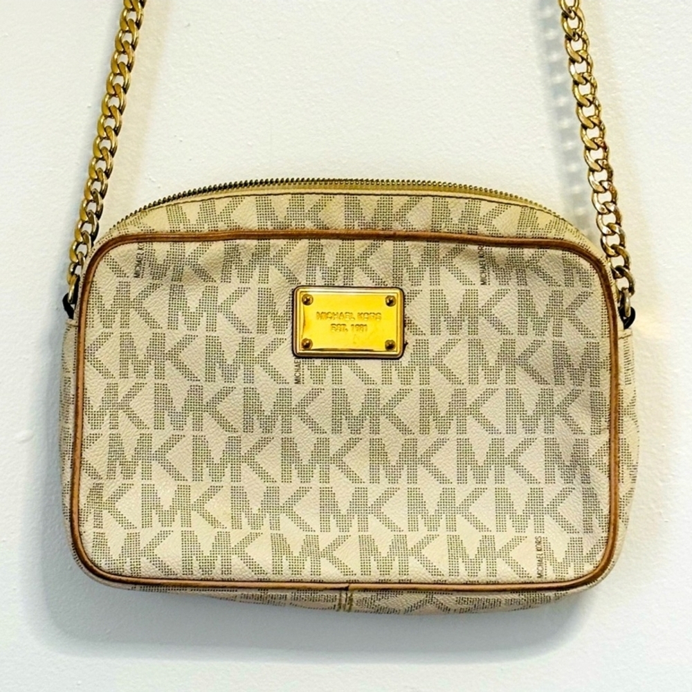 Michael Kors Beige Crossbody Bag